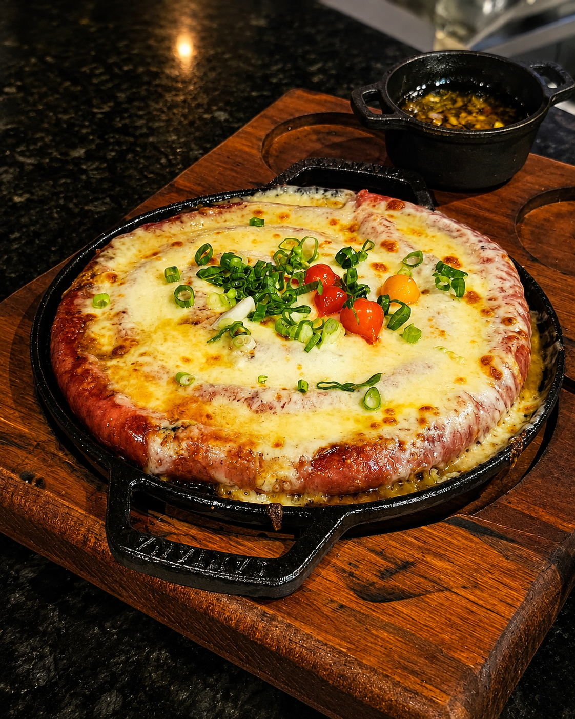 Linguiça pizza do Bigatto BBQ